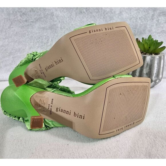 Gianni Bini  Vanya Matte Satin Scrunched Square Open Toe Dress Sandals Size  6.5 - Picture 6 of 13